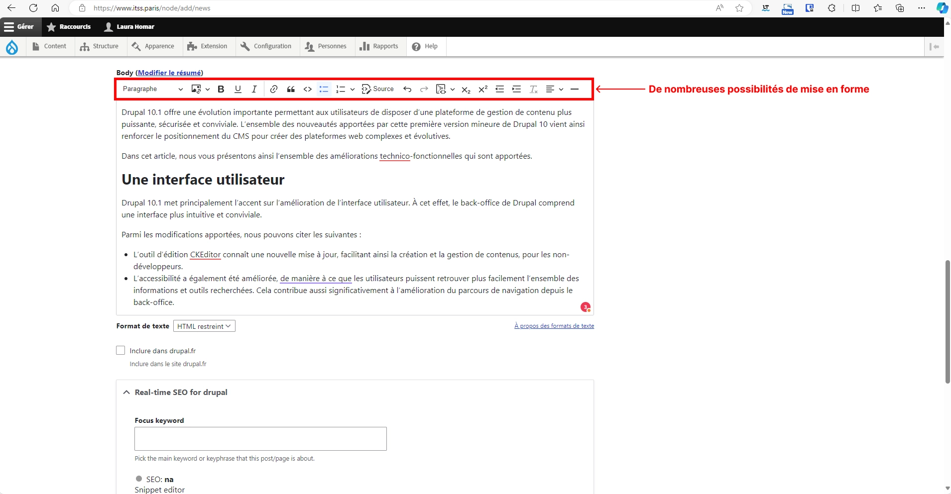 outil wysiwyg drupal