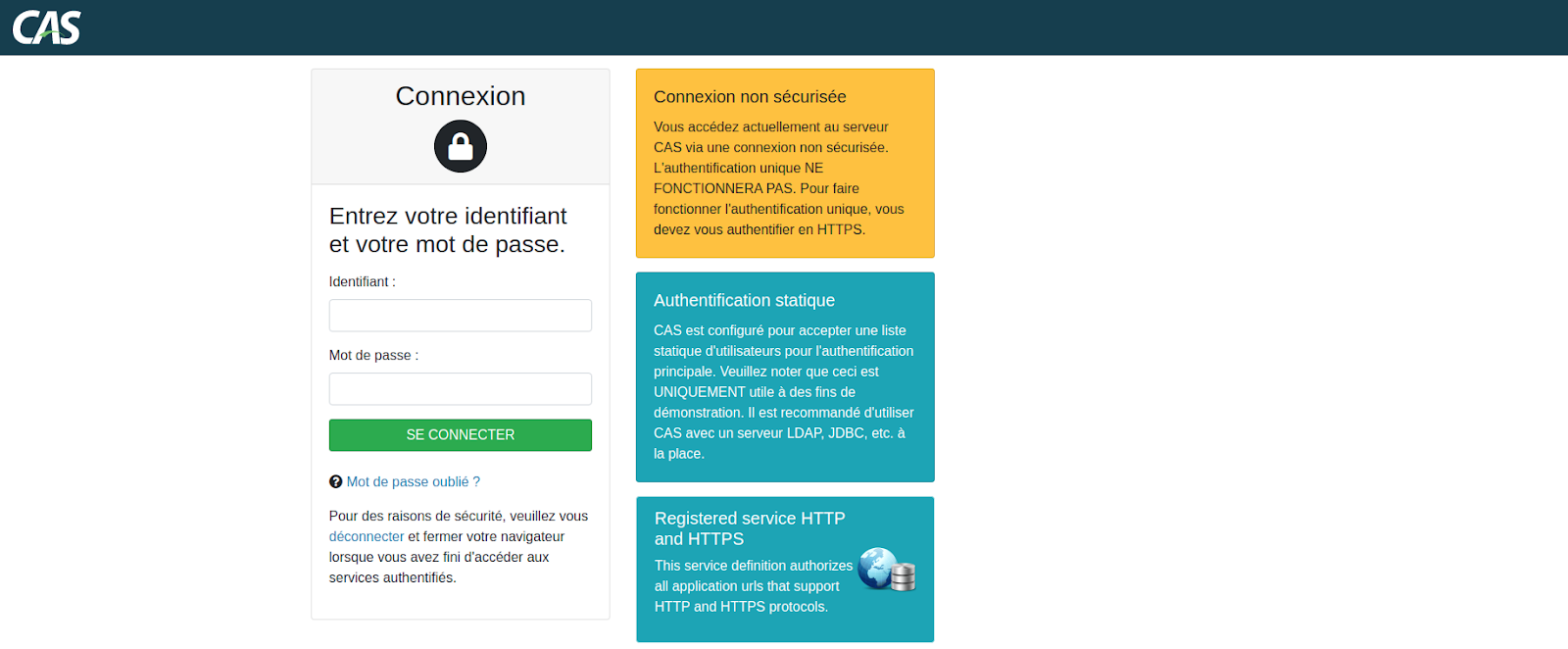 connexion CAS