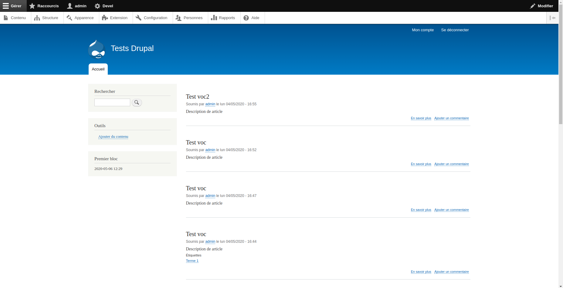 Test Drupal